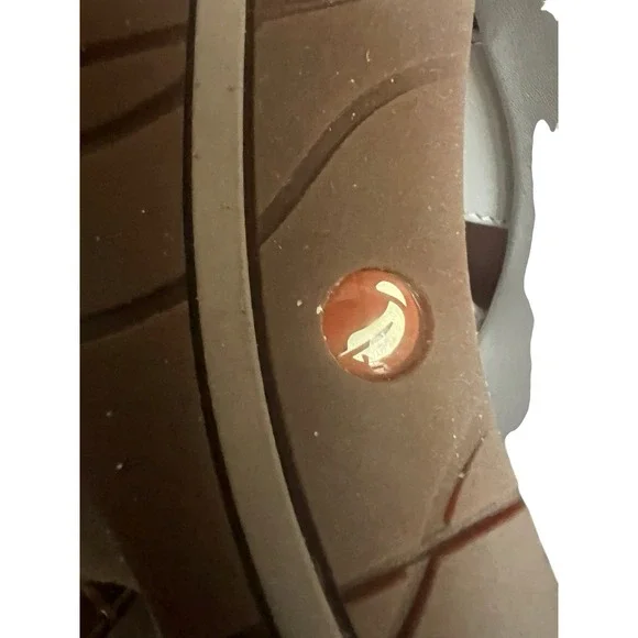 Clarks Un Plaza Go Combi Stone‎ Leather Wedge Sandal Sz 7 - Picture 12 of 16